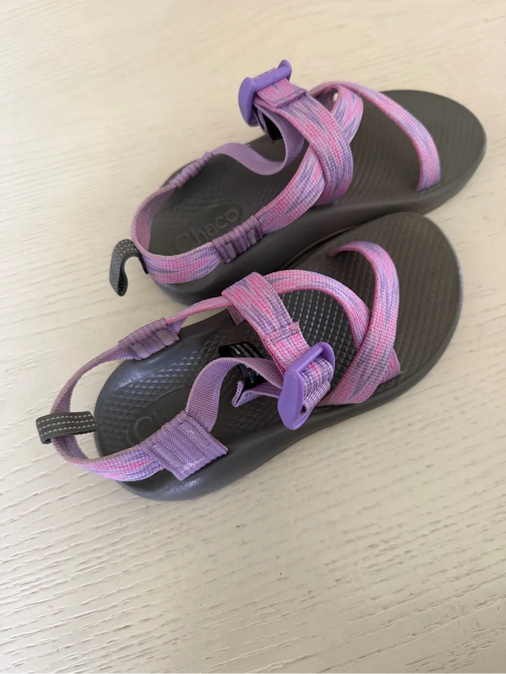 Chaco Kids Lavender and Pink Adjustable Strap Sandals